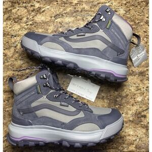 Men's Size 9 Vans Crestline MTE Shoes Dark Grey Purple Waterproof Sneaker Boots